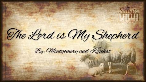 The Lord is My Shepherd - Hymn with Text | Lord is my shepherd, Hymn, Lord