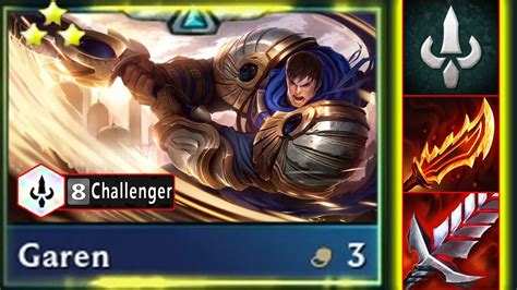 8 Challenger Garen ⭐⭐⭐ 3 Star Tft Set 9 Youtube