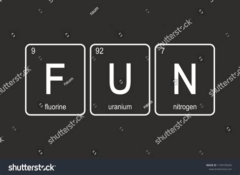 chemical elements periodic table funny phrase stock vector royalty