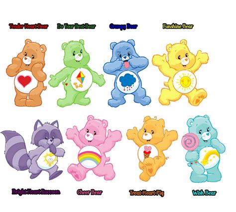 The 8 Main Care Bear Gang By Joshuat1306 On Deviantart