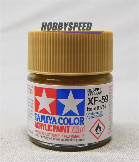 TAMIYA XF 59 MINI ACRYLIC PAINT FLAT DESERT YELLOW 10ml BOTTLE 81759