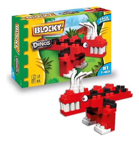 Blocky Dinos T Rex Dinosaurio Tiranosaurio 43 Piezas Kit 1