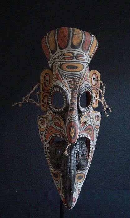 Fright Mask Wood Tambanum Central Sepik Papua New Catawiki