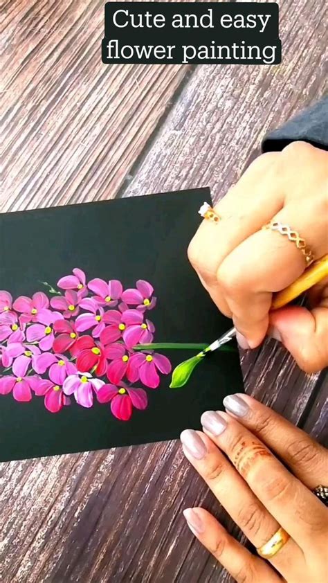 Cute and easy flower painting acrylic painting flowers | Flower ...