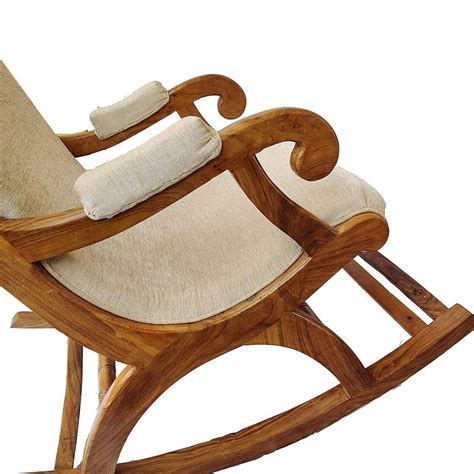 Reshuz Sheesham Wood Rocking Chair And Grandpa Chair With Cushion Swing