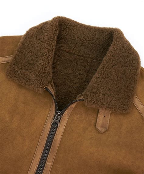 Montone Shearling Scamosciato Color Cuoio Da Uomo D Arienzo