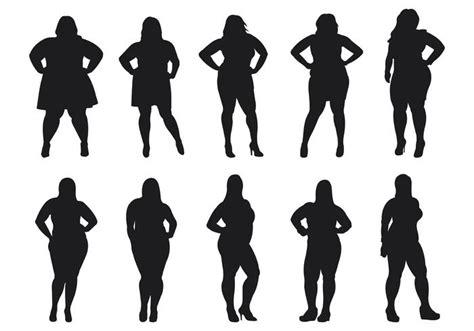 Fat Women Silhouettes Vector 118299 Vector Art At Vecteezy