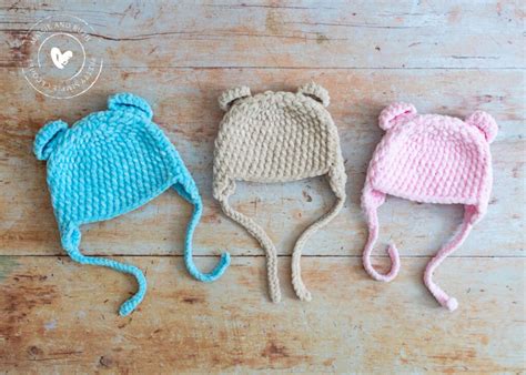 Crochet Baby Bear Beanie Free Pattern Maisie And Ruth