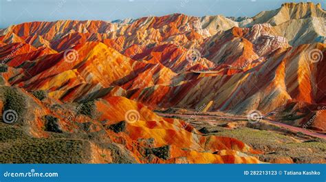 Colourful Hills Scenic Area of Zhangye National Geopark Zhangye Danxia ...