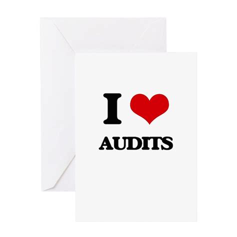 I Love Audits Greeting Card I Love Audits Greeting Cards Cafepress