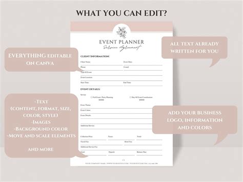 Event Planner Contract Template For Event Planning Service Agreement