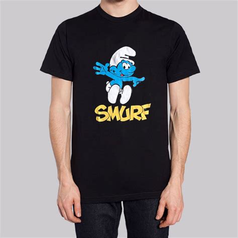 Back Smurf Merch Graphic Cartoon Sweatshirt Cheap Made Printed