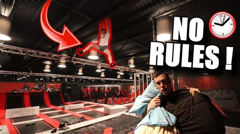 TRAMPOLINE PARK OVERNIGHT CHALLENGE NO RULES YouTube