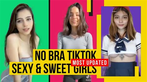 Sweet And Sexy Braless Girls No Bra Challenge Tiktok 2021 Compilation