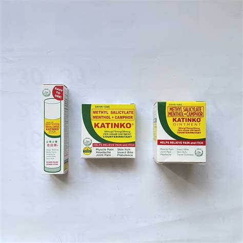 Methyl Salicylate Menthol Camphor Katinko Counterirritant Ointment