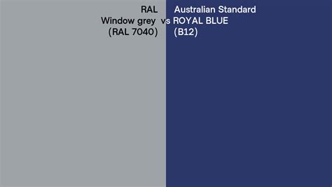 RAL Window Grey RAL 7040 Vs Australian Standard ROYAL BLUE B12 Side