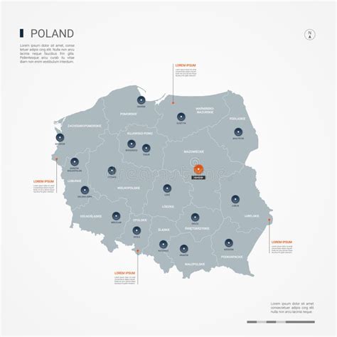 Poland Infographic Map Vector Illustration Stock Vector Illustration