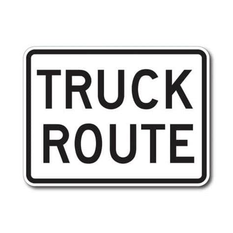 R14 1 Truck Route Reflective Sign Mutcd Compliant Interwest Safety