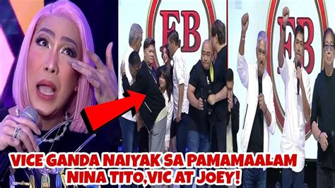 Vice Ganda Nag React Sa Pamamaalam Nina Tito Vic And Joey Sa Eat Bulaga