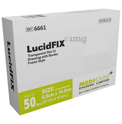 Medica Lucidfix Trasparent Film Iv Dressing With Border 85cm X 105cm