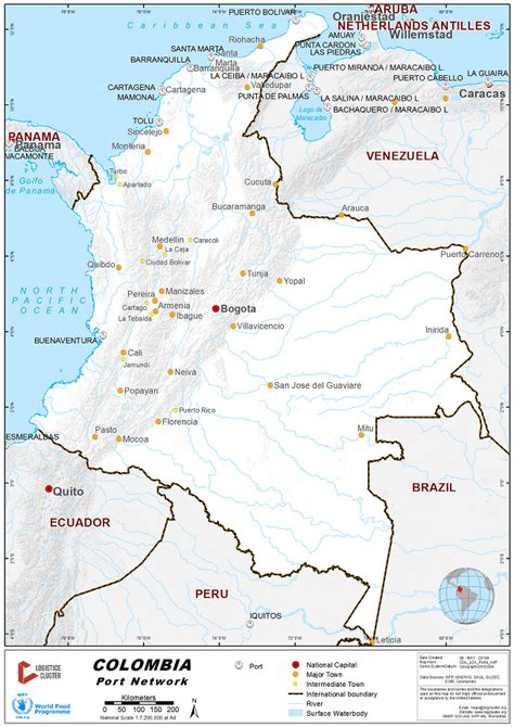 Mapa De Puertos De Colombia Mapa De Colombia