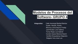 Modelos De Procesos Del Software PPT