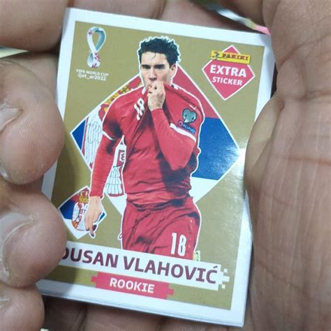 Figurinha Copa Qatar 2022 Dusan Vlahovic Extra Legend Reprint