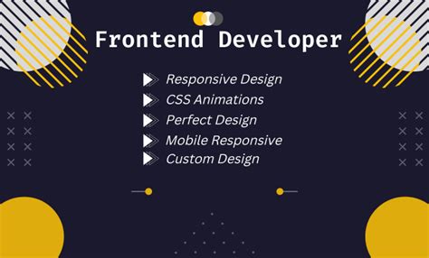 Be Your Front End Developer Using Html Css Javascript React Js And