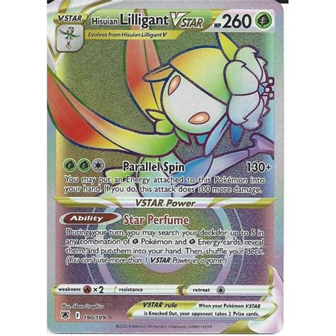 Pokemon Trading Card Game 190 189 Hisuian Lilligant VSTAR Rare