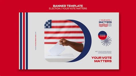 Free PSD | Election banner design template