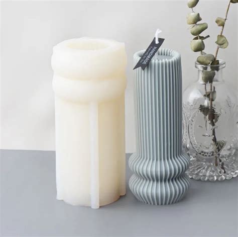 New Design Diy Handmade Roman Column Candle Molds Cylinder Candle