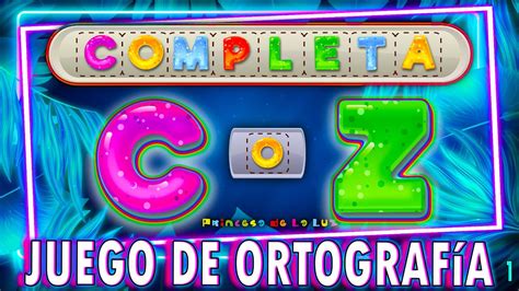 TEST De ORTOGRAFÍA C y Z Para NIÑOS JUEGO Educativo APRENDE JUGANDO