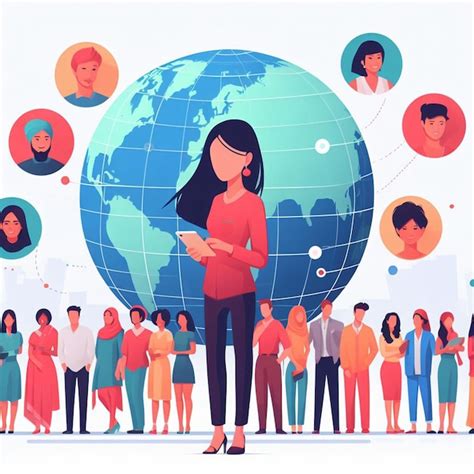 Premium Photo | People with global network Free Photos and Background