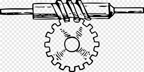 Engranaje de tornillo sin fin accionador iconos iconos ingeniería