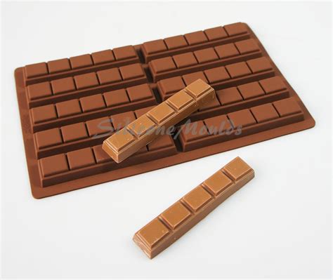 35g 10 Cell 5 Finger Section Rectangular Silicone Chocolate Bar Mould