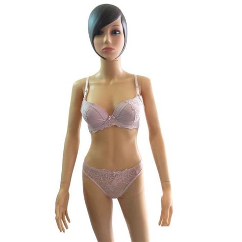 Ensemble Lingerie Femme Soutien Gorge et String Modèle Athéna Mauve
