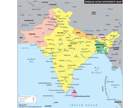 Buy Indian Subcontinent Map online