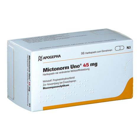 Mictonorm Uno 45 mg Hartk m veränd wirkst frs 98 stk