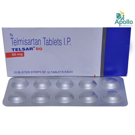 Telsar 80 Tablet 10 S Price Uses Side Effects Composition Apollo