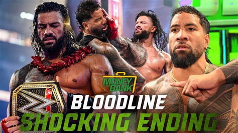 The Bloodline Civil War Match Shocking Ending Of Mitb Youtube