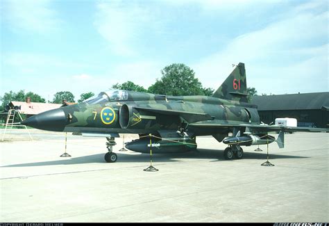 Saab Aj37 Viggen Sweden Air Force Aviation Photo 1072884