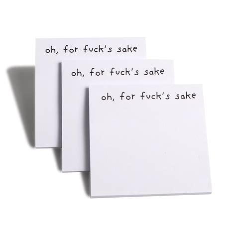 Amazon Funny Sticky Note What The F Ck Sticky Notepad Oh For Fuck S Sake Novelty