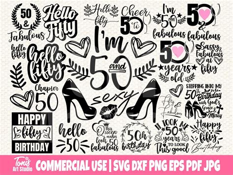 50th Birthday Svg Bundle Happy Birthday Svg Cut Files By Tonis Balios