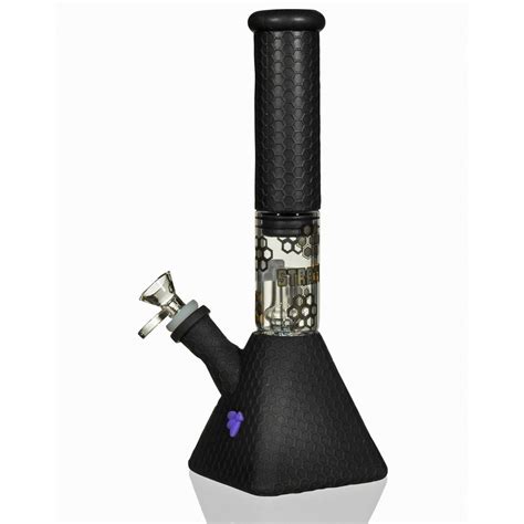 11 Stratus Black Beauty Silicone Bong With 19mm Down Stem And 14mm