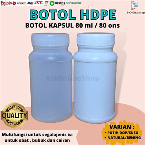 Jual BOTOL HDPE KAPSUL OBAT 80 ONS BOTOL KAPSUL BOTOL OBAT Shopee