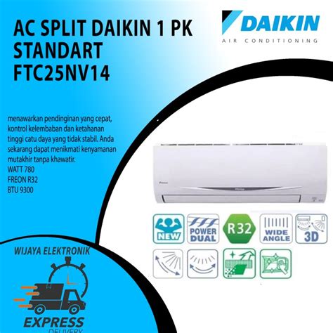 Promo Ac Split Daikin Standart Thailand 1pk Ftc25nv14 Daikin Ftc25 Cicil 0 3x Kota