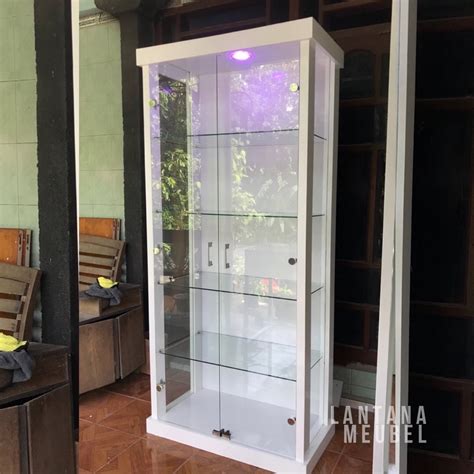 Jual Lemari Pajangan Kaca 2 Pintu Lemari Display Kaca Lemari Display Showcase Lemari Tas