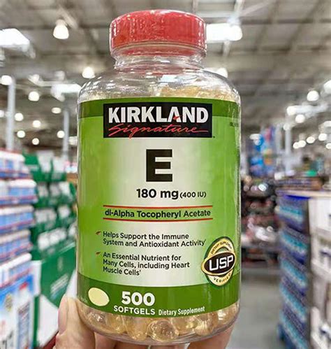 Kirkland Signature Vitamin E 180 Mg 400 Iu 500 Softgels Homceus
