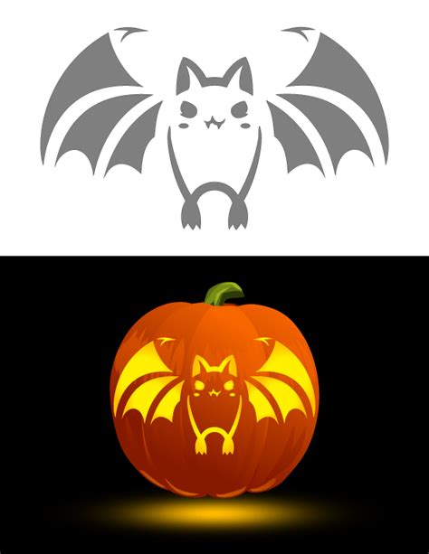 Bat Design Pumpkin Carving Stencils at vanjaimeblog Blog