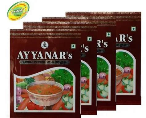 Ayyanar S Sambar Powder Packaging Size 50 G Packaging Type Packets